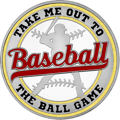 Maroon "Baseball" with Gold Outer Circular Borders